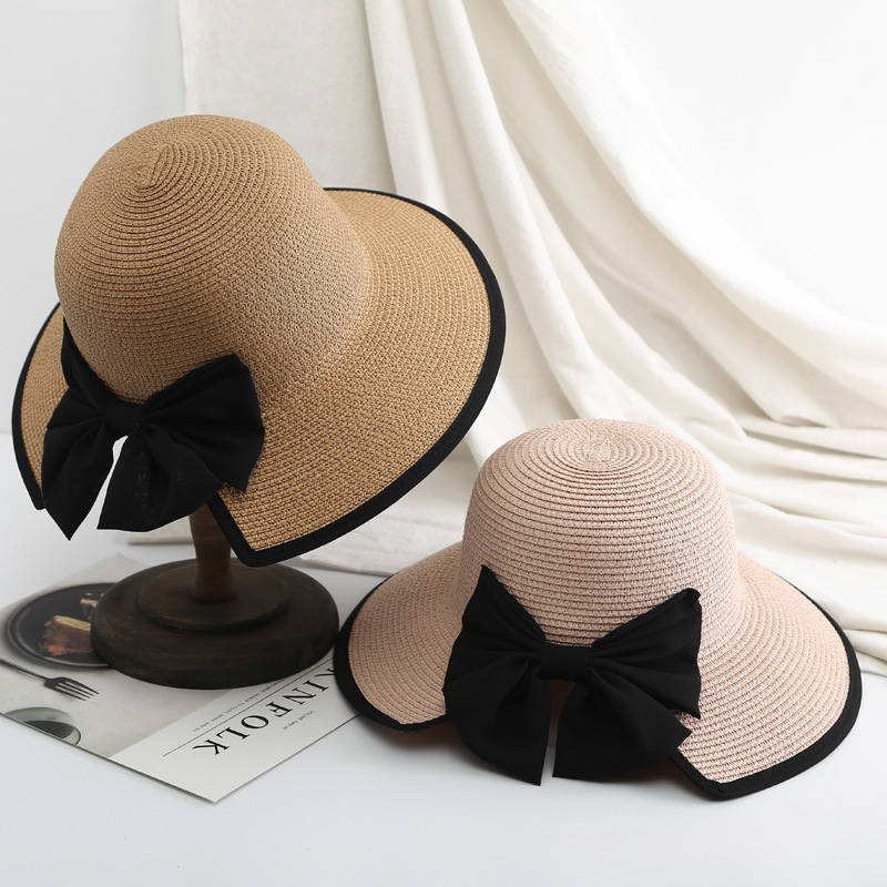 Bucket Hat Straw - K189 Sombrero de playa para mujer,