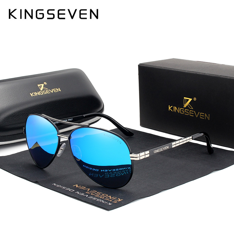 Sunglasses Aviator Polarized - KINGSEVEN 2024 Nuevo diseño Marco de
