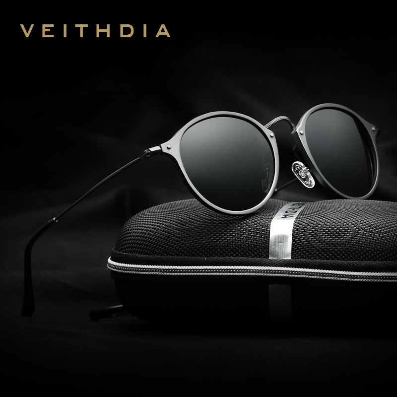 Sunglasses Aviator Polarized - VEITHDIA-gafas de sol redondas para hombre