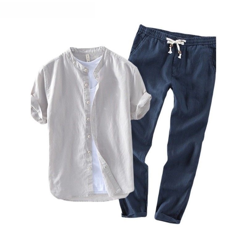 Conjunto de Camisa y Camiseta  - Linen Shirt Breathable reseña y precio